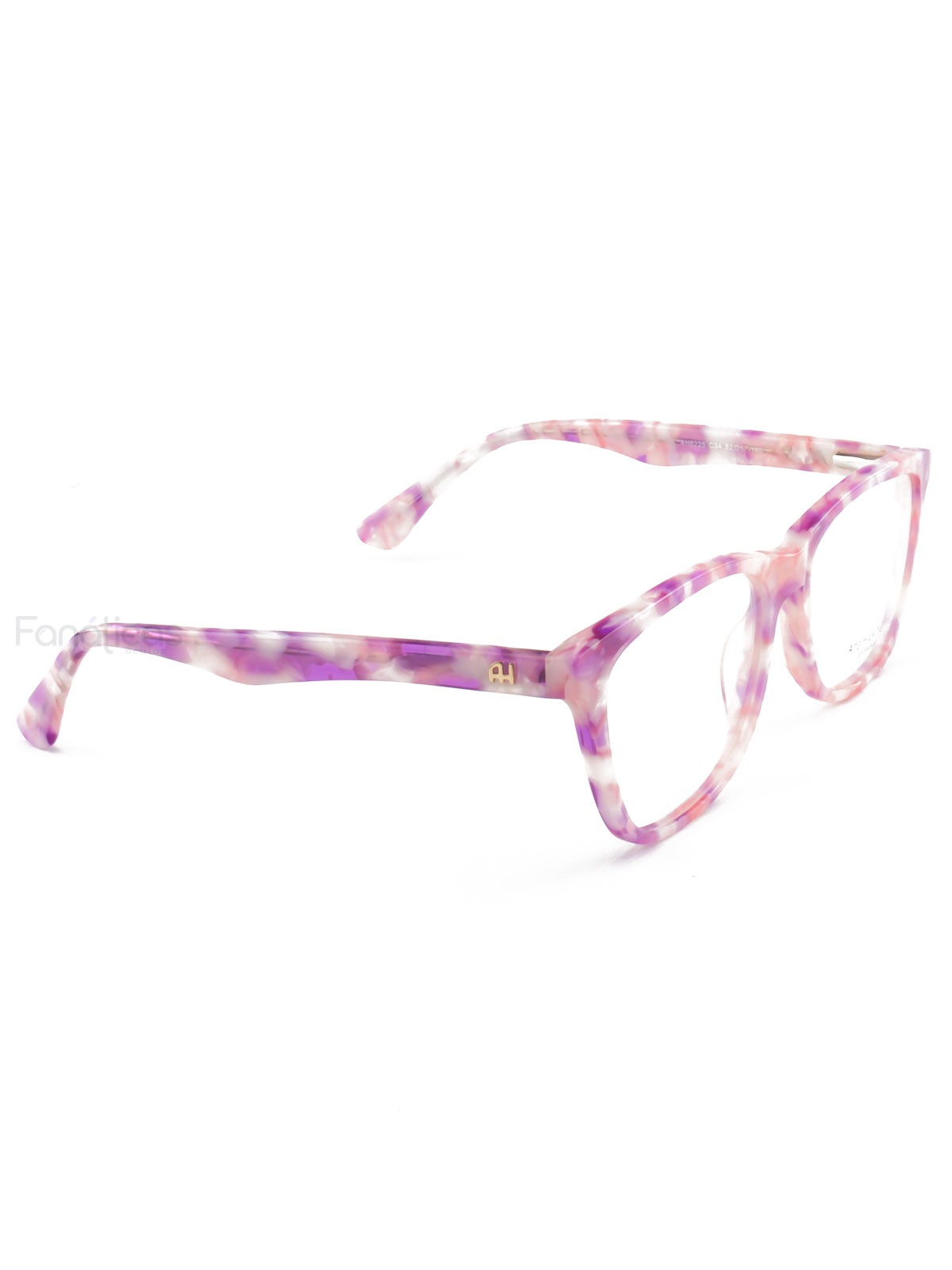 Armacao de Óculos Quadrada AH6225 Rosa Mesclado
