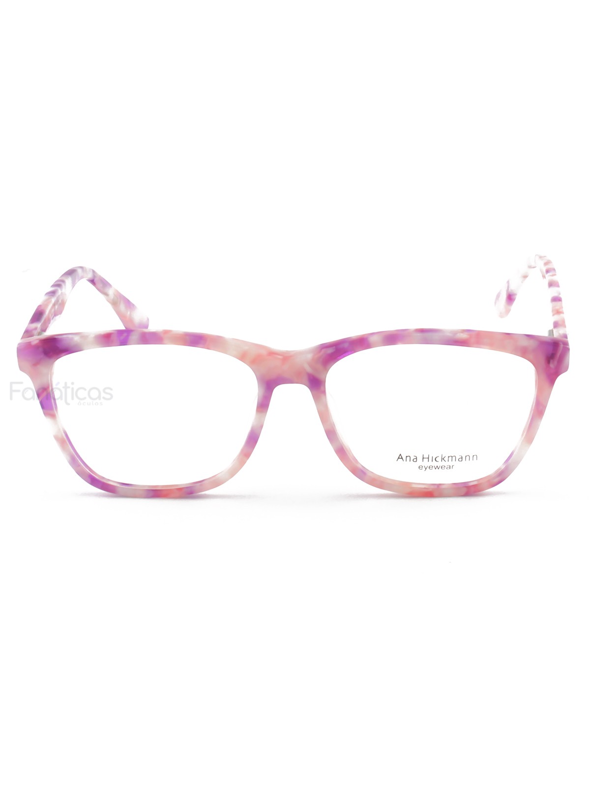 Armacao de Óculos Quadrada AH6225 Rosa Mesclado