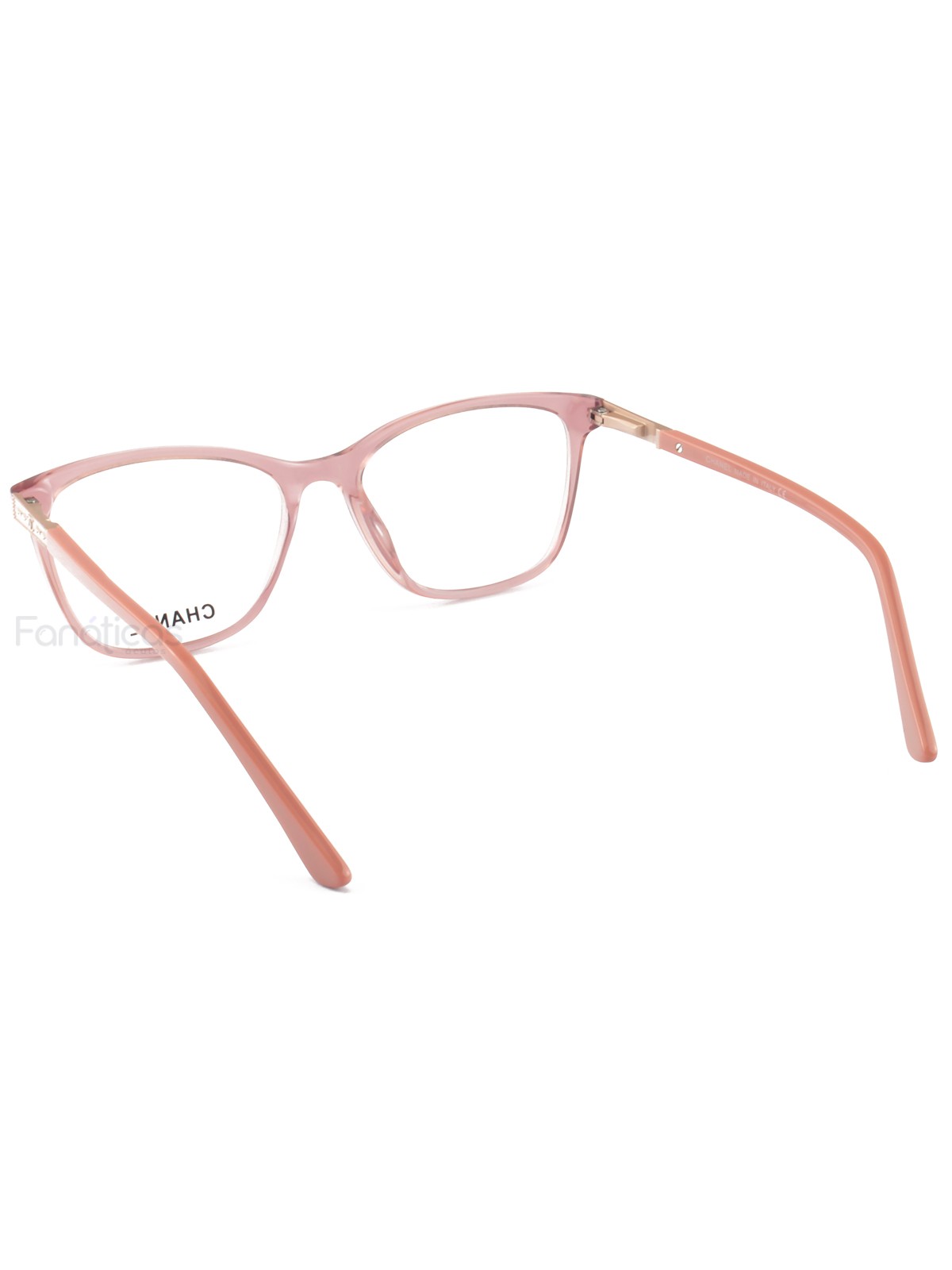 Armacao de Óculos Quadrada CH3503 Rosa Translucido