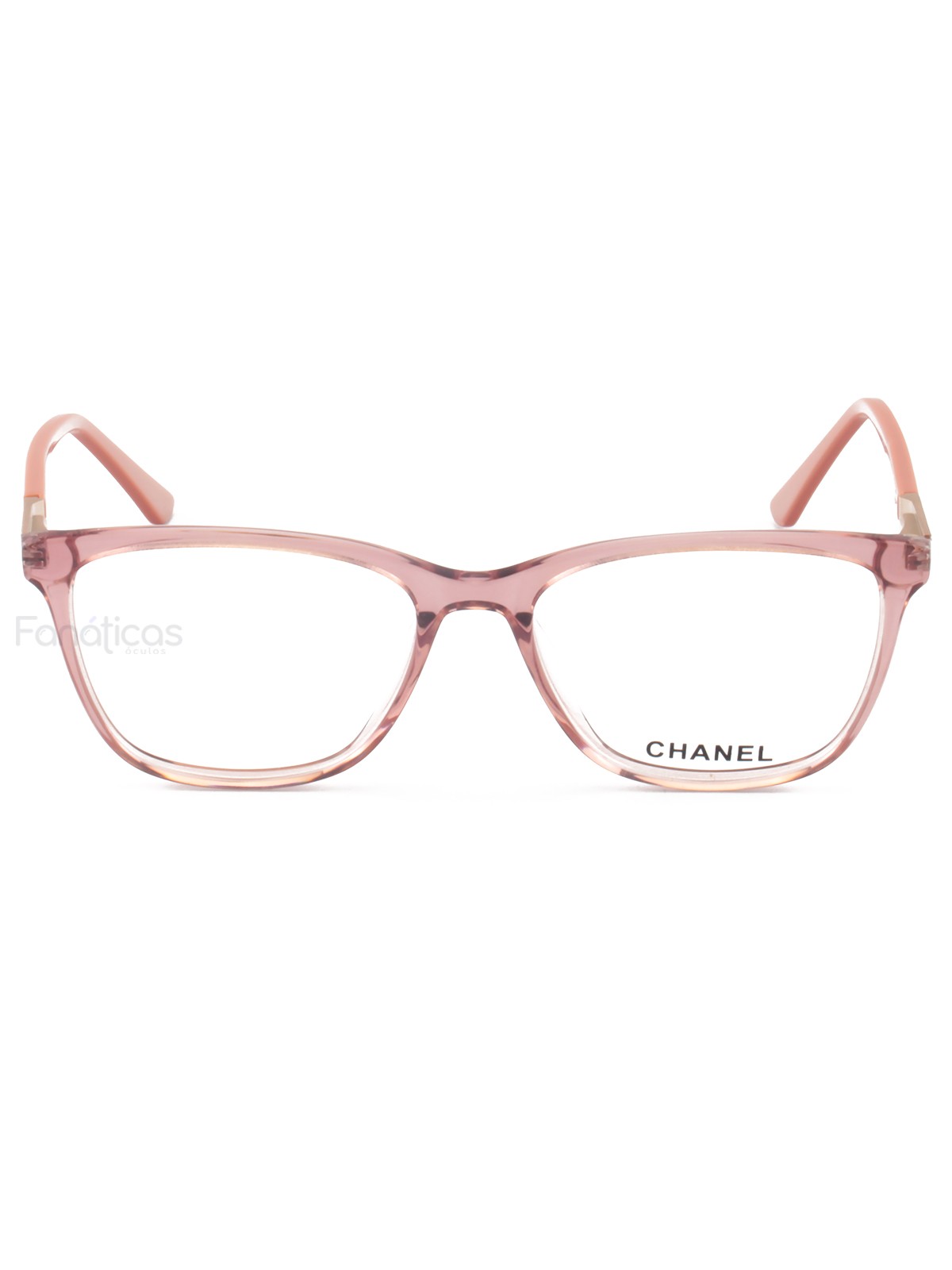 Armacao de Óculos Quadrada CH3503 Rosa Translucido