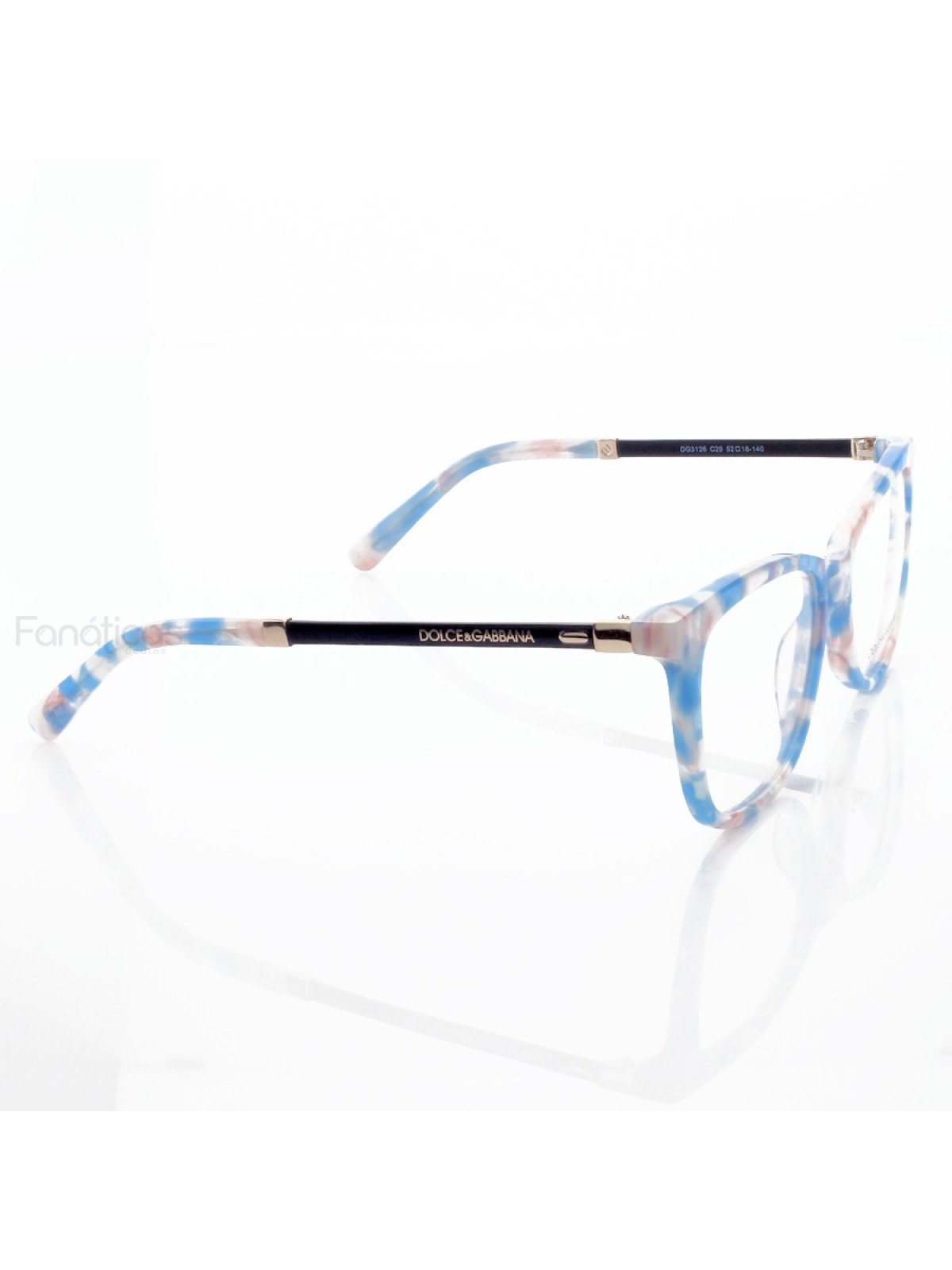 Armação de Óculos Quadrada DG3126 Azul Bebe
