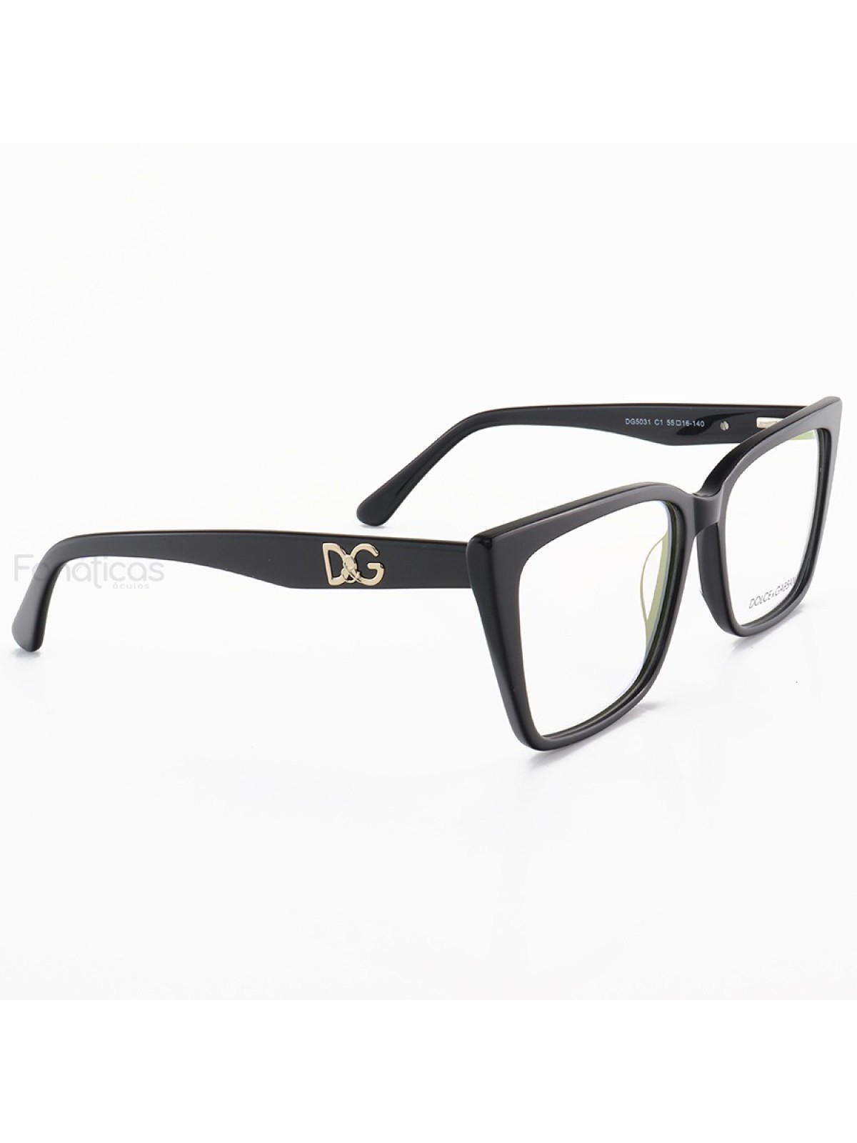 Armação de Óculos Quadrada DG5031 Preto