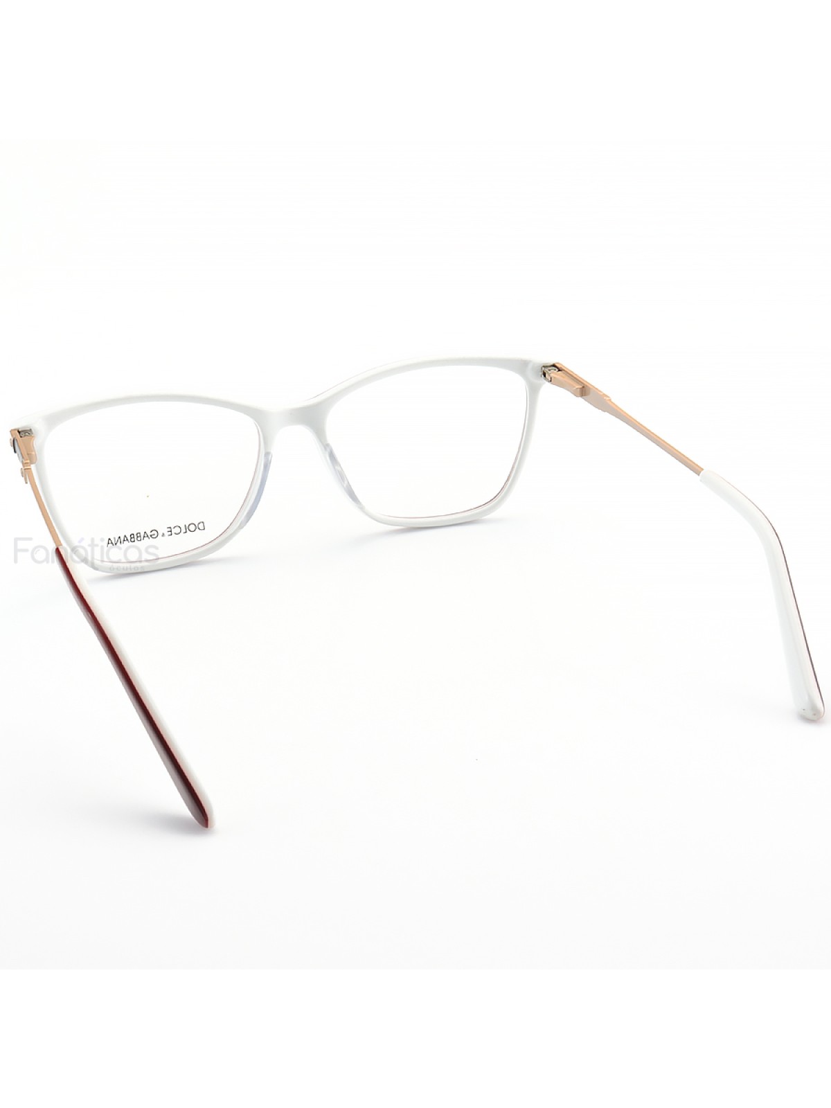 Armação de Óculos Quadrada DG6108 Vermelho e Branco