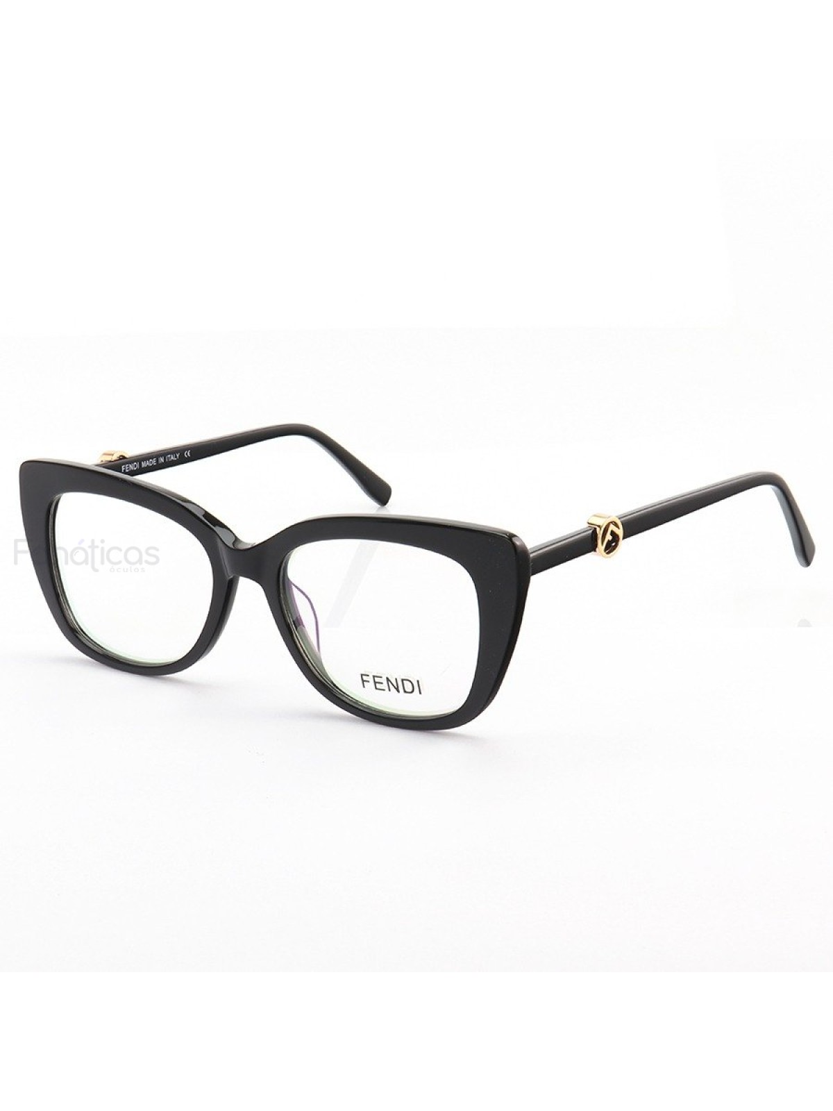 Armação de Óculos Quadrada FD0413 Preto