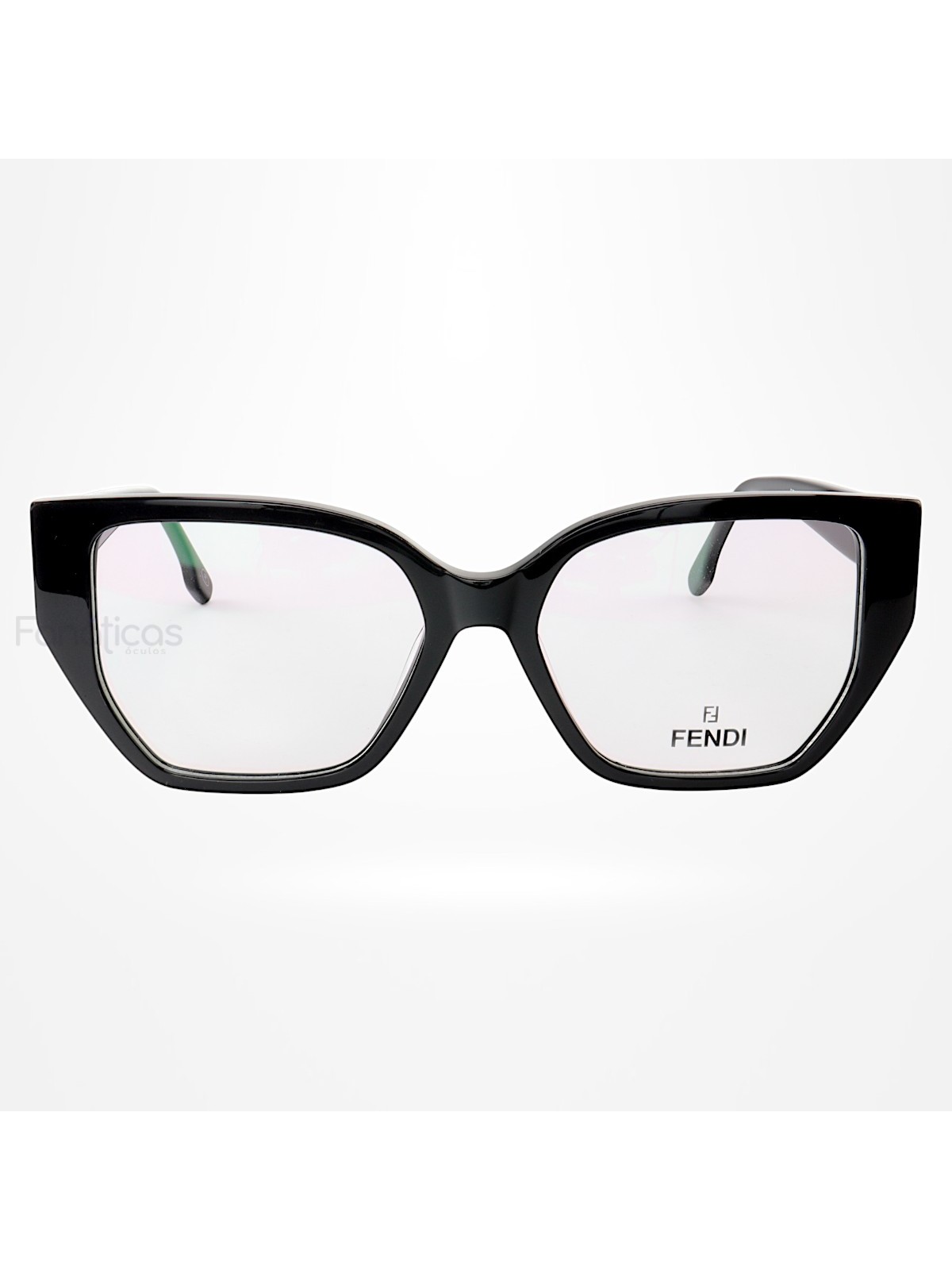 Armação de Óculos Quadrada FE50073 Preto