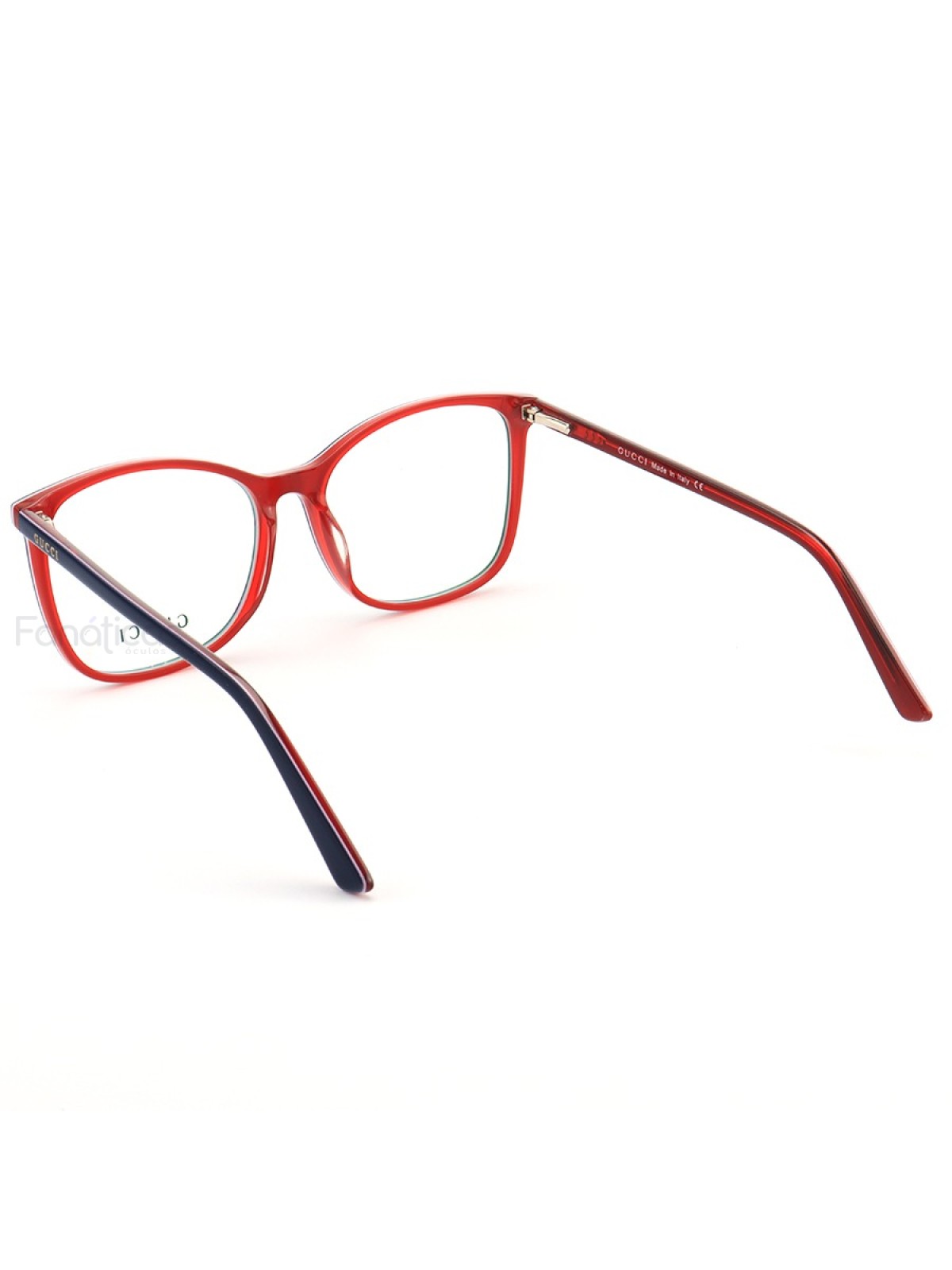 Armação de Óculos Quadrada GG00260 Azul e Vermelho