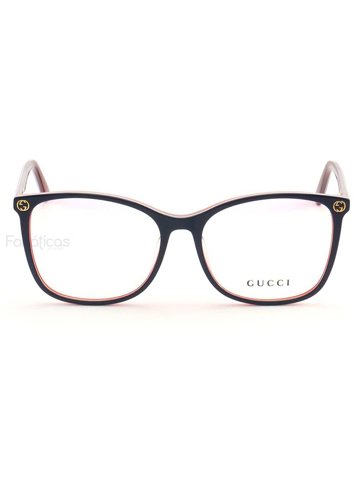 Armação de Óculos Quadrada GG00260 Azul e Vermelho