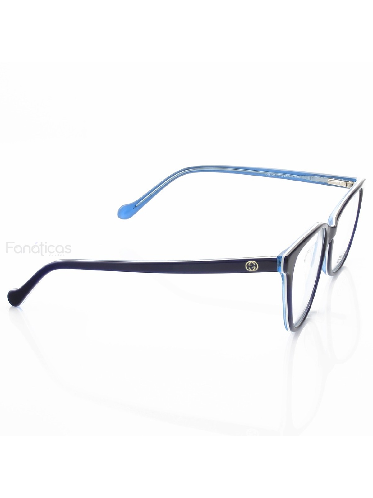 Armação de Óculos Quadrada GG103 Azul