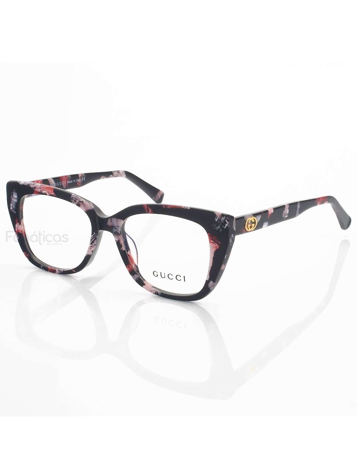 Armação de Óculos Quadrada GG650 Floral