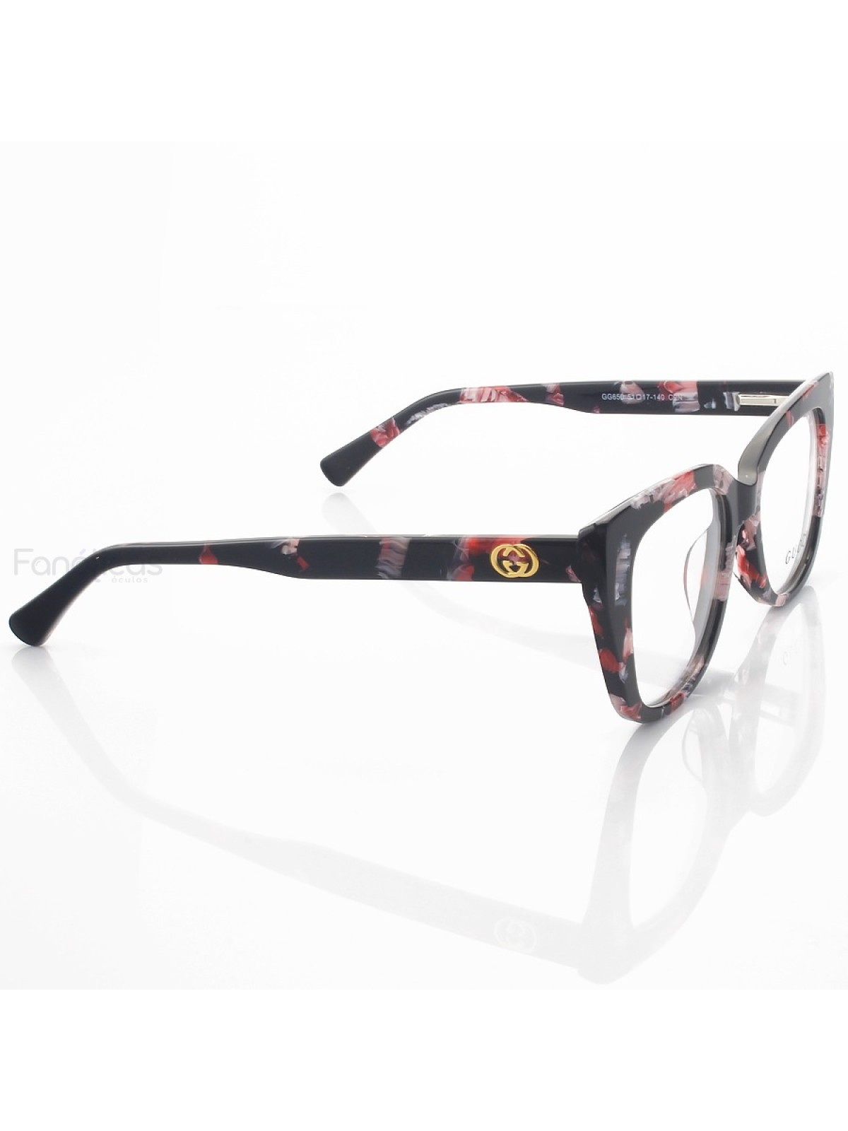 Armação de Óculos Quadrada GG650 Floral