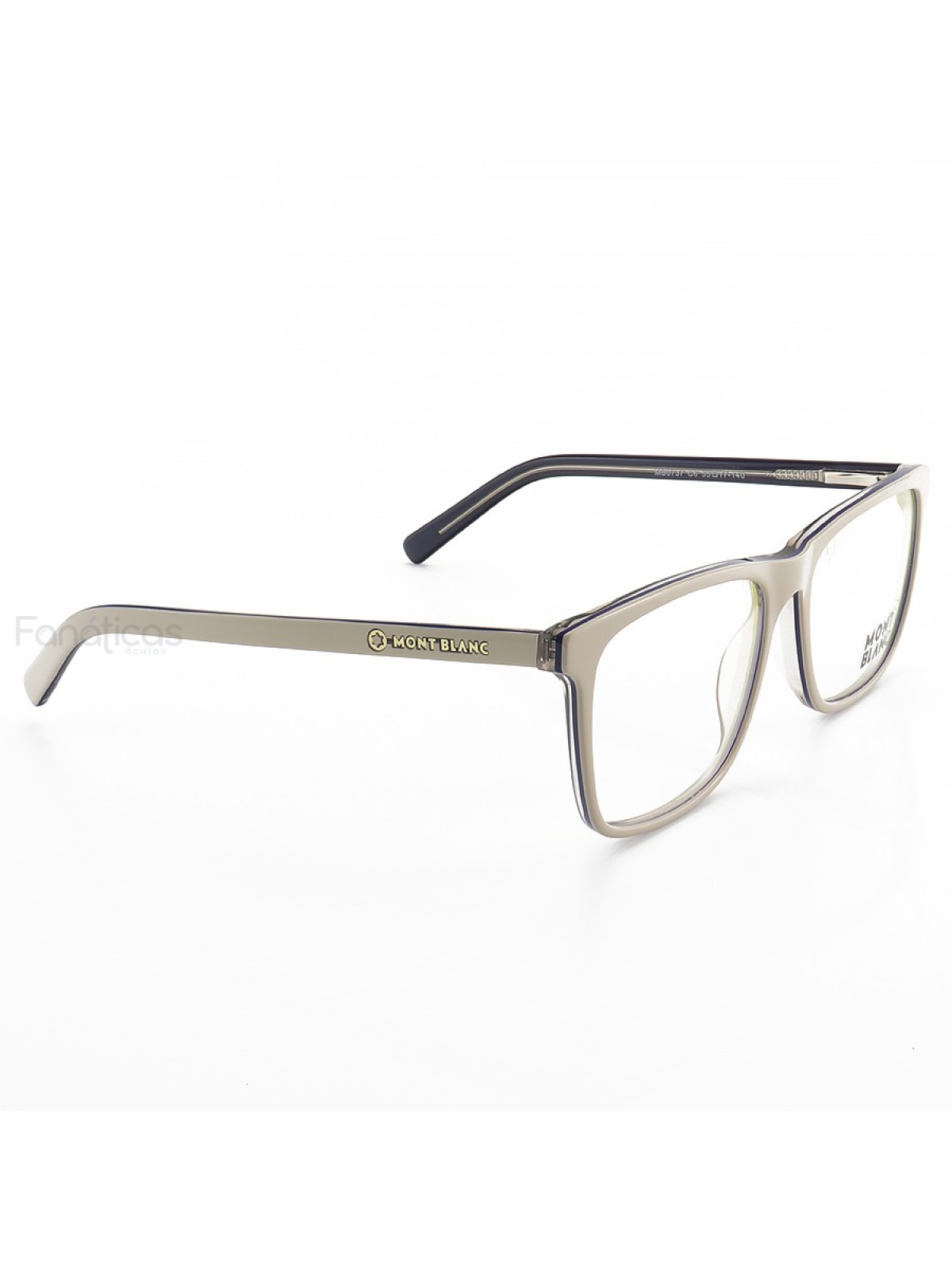 Armação de Óculos Quadrada Masculina MB0737 Off-White