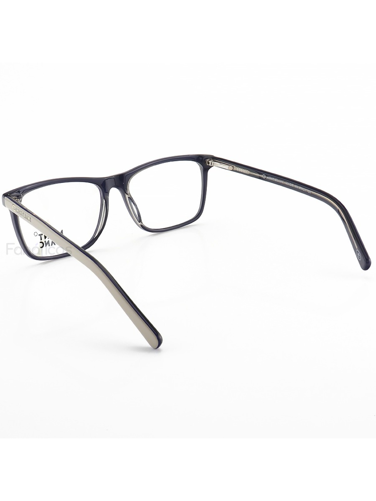 Armação de Óculos Quadrada Masculina MB0737 Off-White
