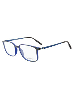 Armação de Óculos Quadrada MB0196O Preto e Azul