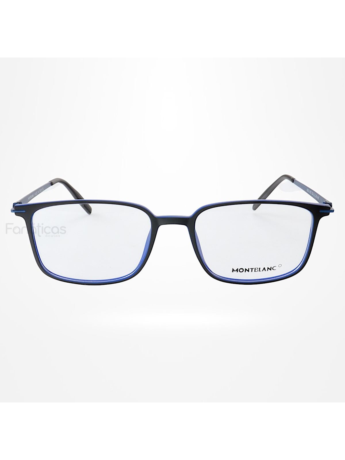 Armação de Óculos Quadrada MB0196O Preto e Azul