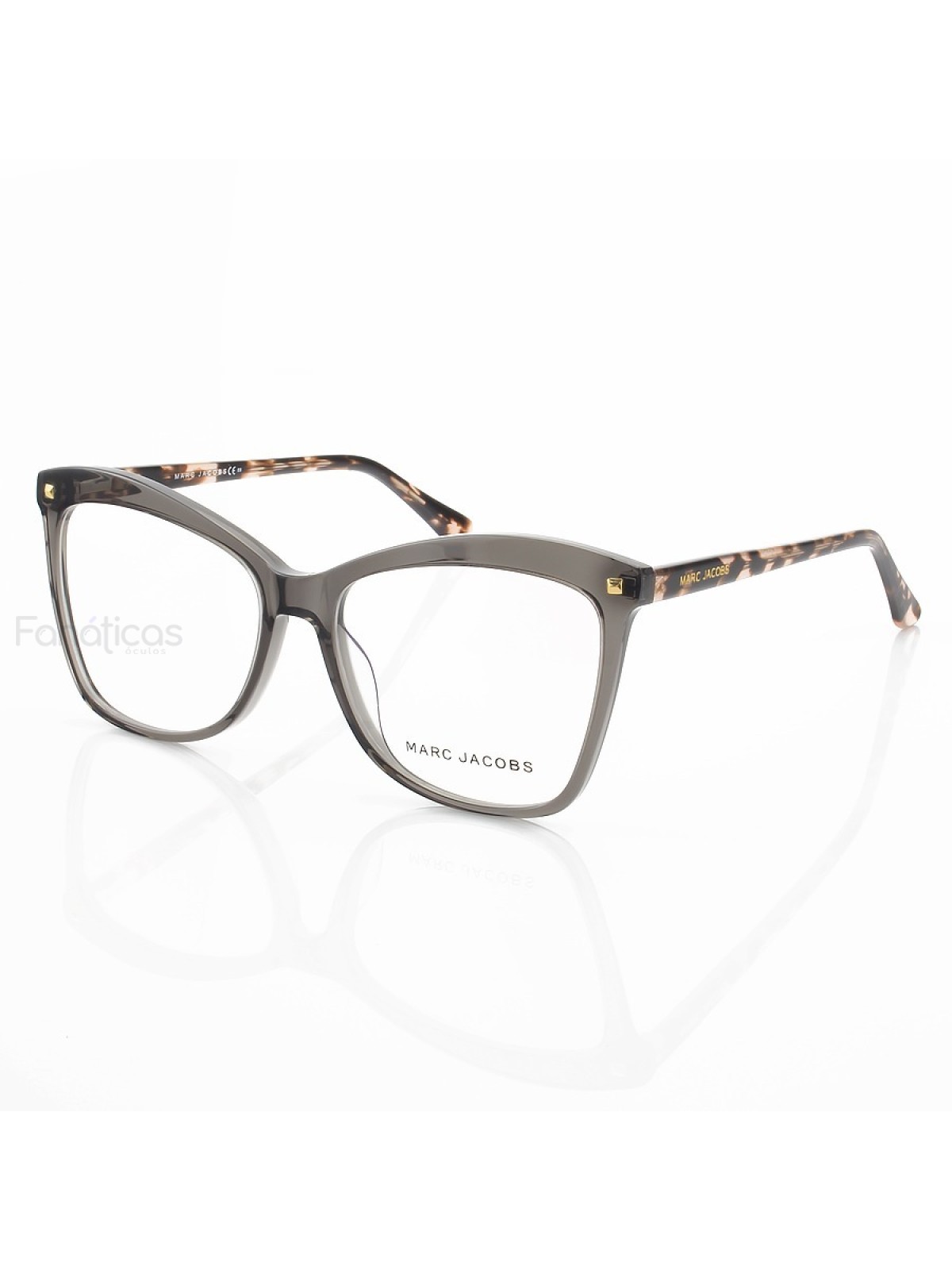 Armacao de Óculos Quadrada MJ716 Cinza e Tartaruga