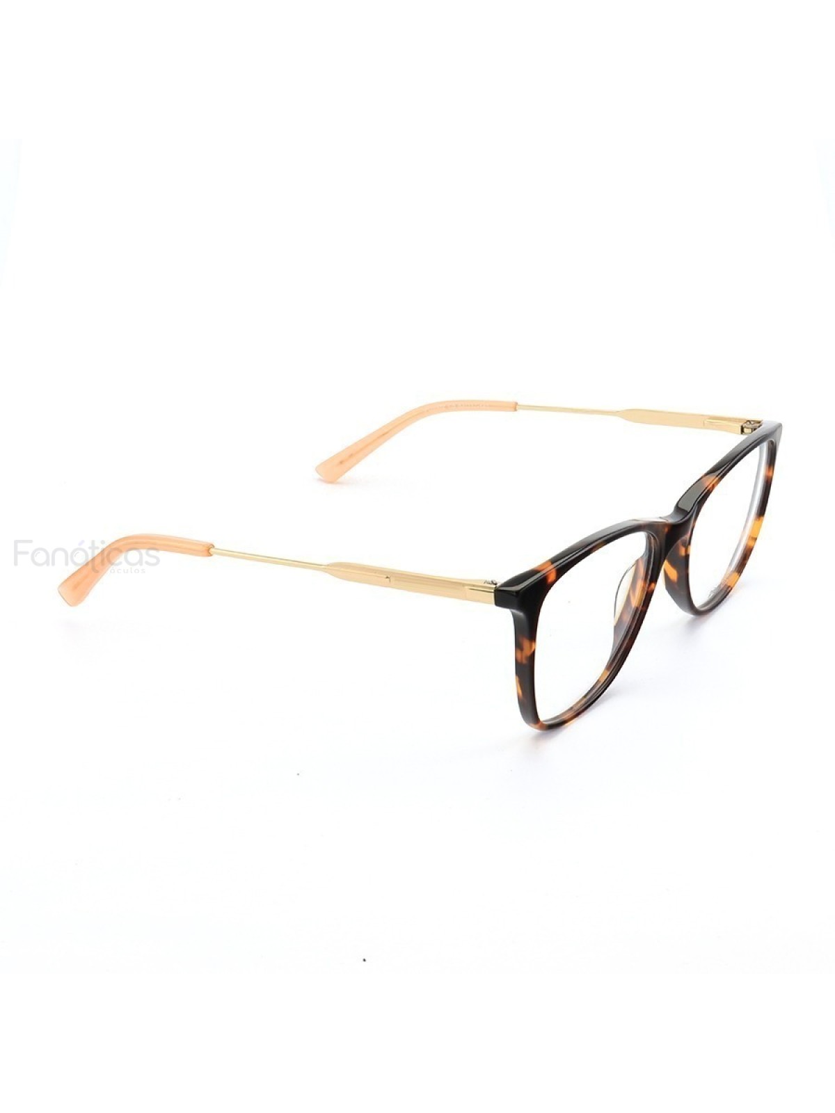 Armação de Óculos Quadrada PC3302 Tartaruga e Dourado