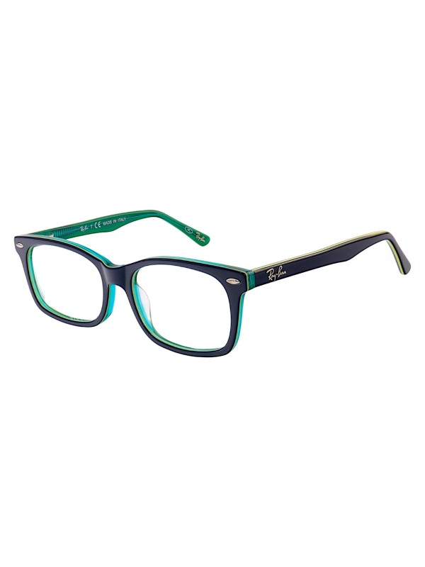 Armação de Óculos Quadrada RB5228 Azul e Verde