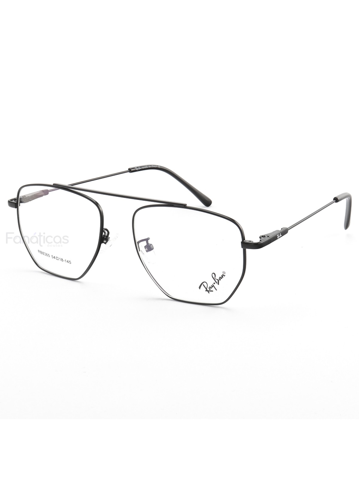 Armacao de Óculos Quadrada RX8365 General Preto