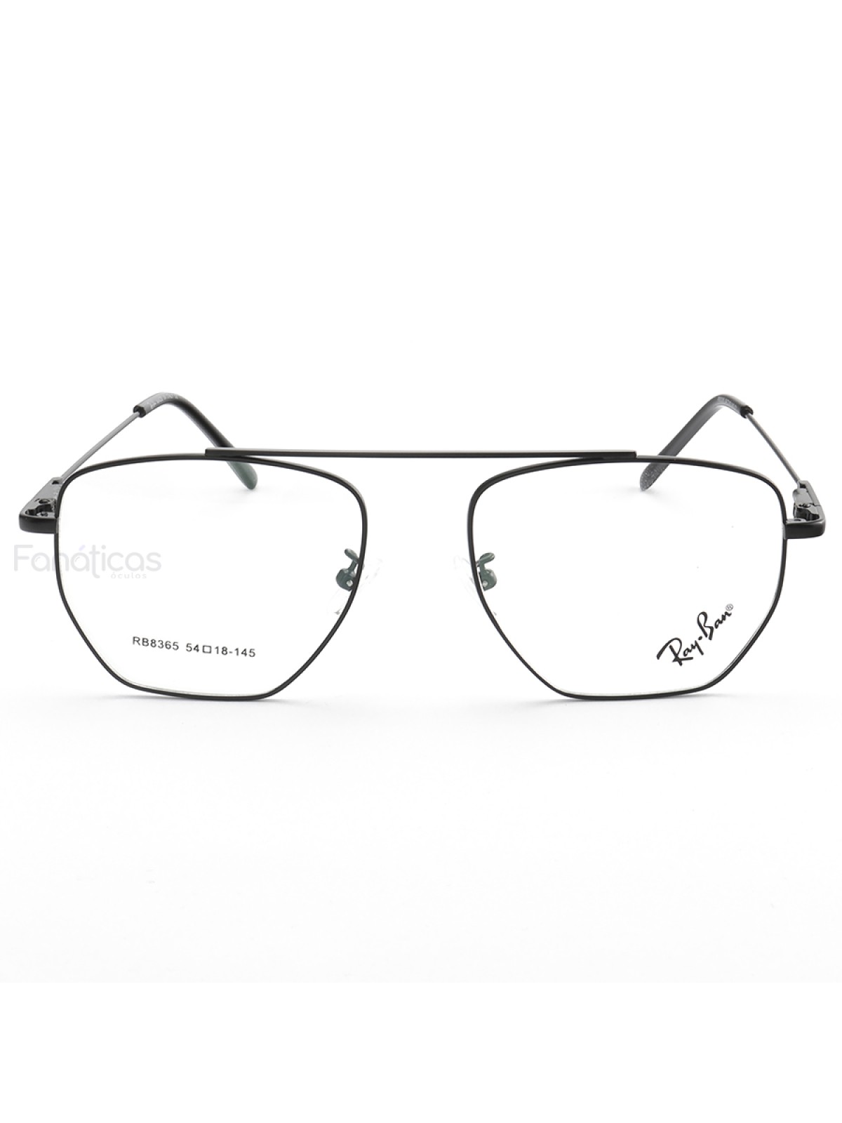 Armacao de Óculos Quadrada RX8365 General Preto