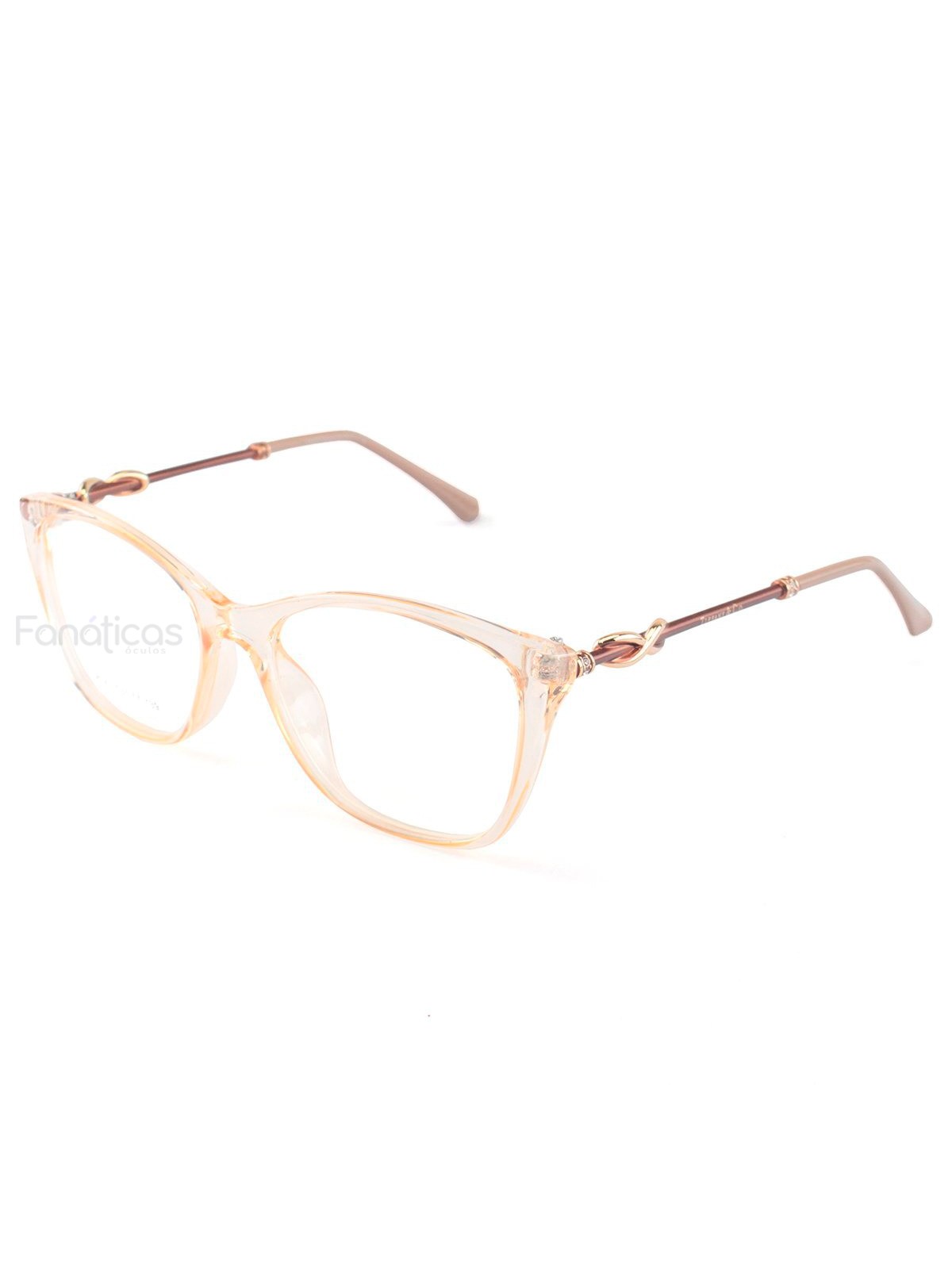 Armacao de Óculos Quadrada TF2160 Creme Translucido