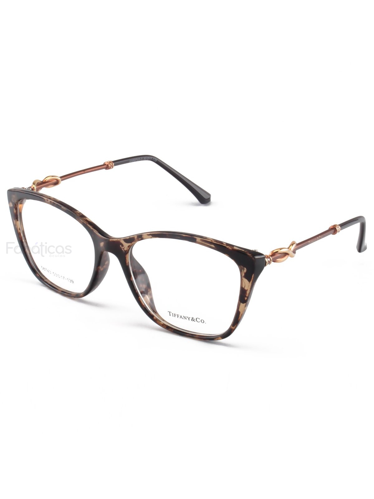 Armacao de Óculos Quadrada TF2160 Tartaruga Claro