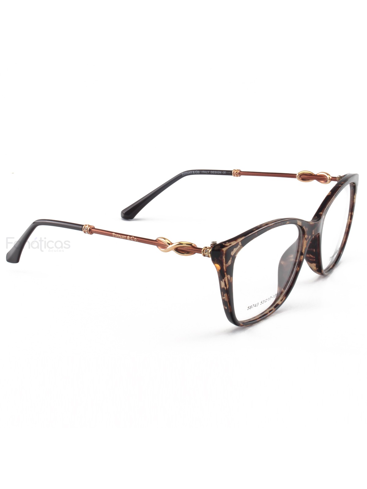 Armacao de Óculos Quadrada TF2160 Tartaruga Claro