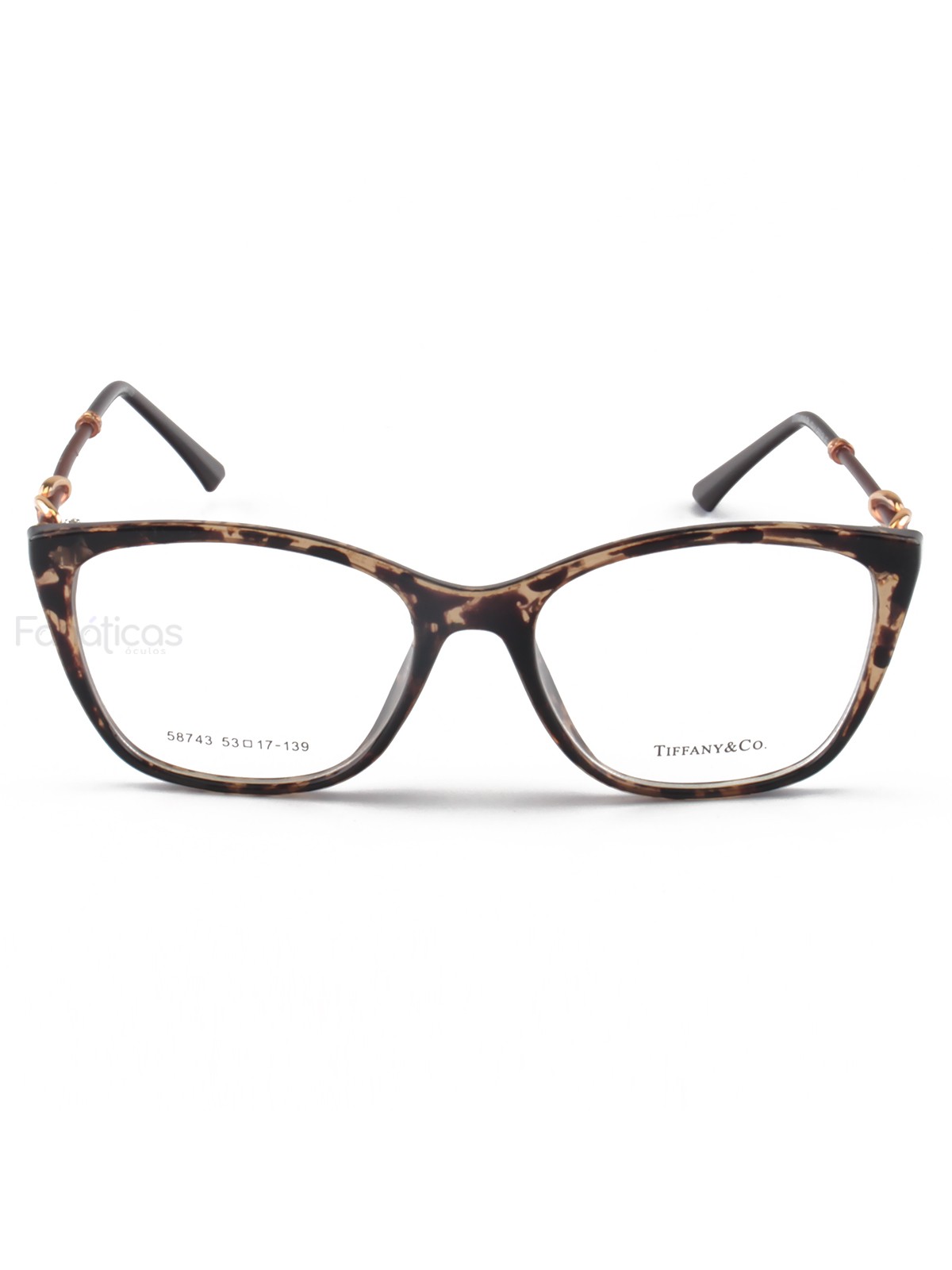 Armacao de Óculos Quadrada TF2160 Tartaruga Claro