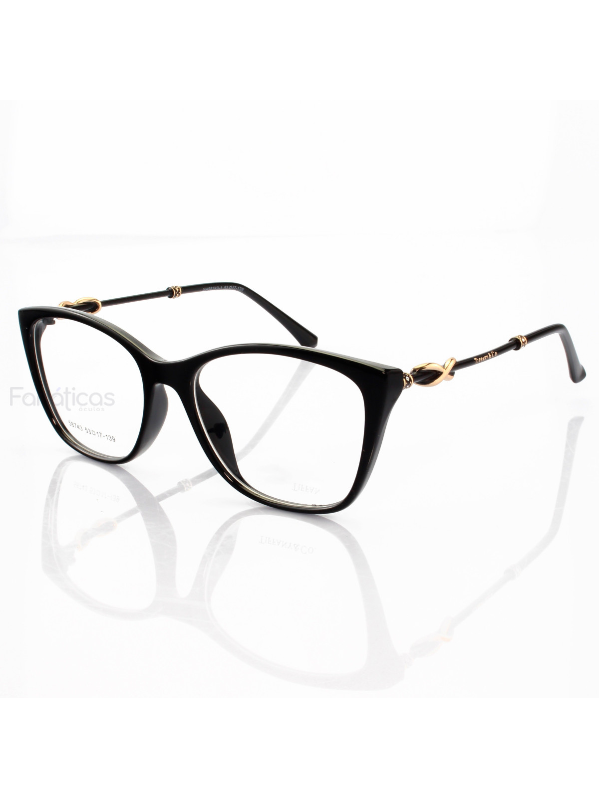 Armacao de Óculos Quadrada TF2160 Todo Preto