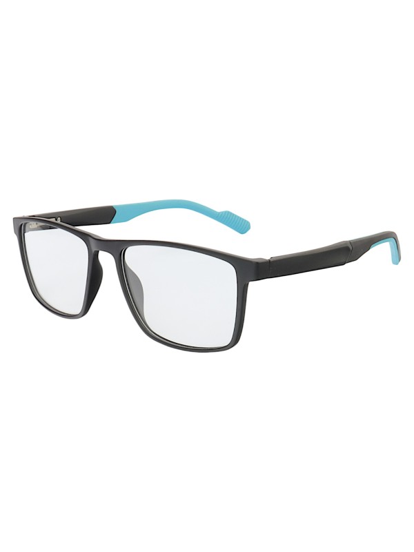 Armação de Óculos 76006 Quadrado Preto e Azul Claro