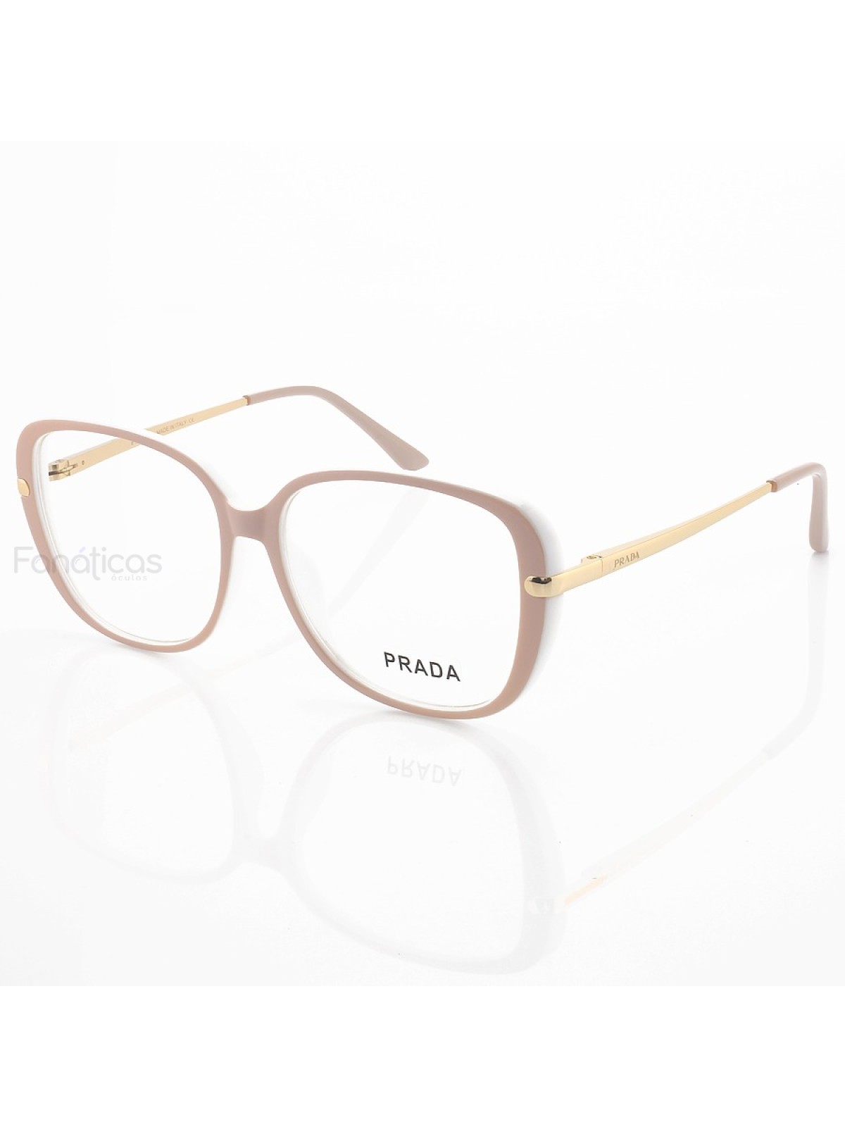 Armação de Óculos Quadrado 93312 Creme e Branco