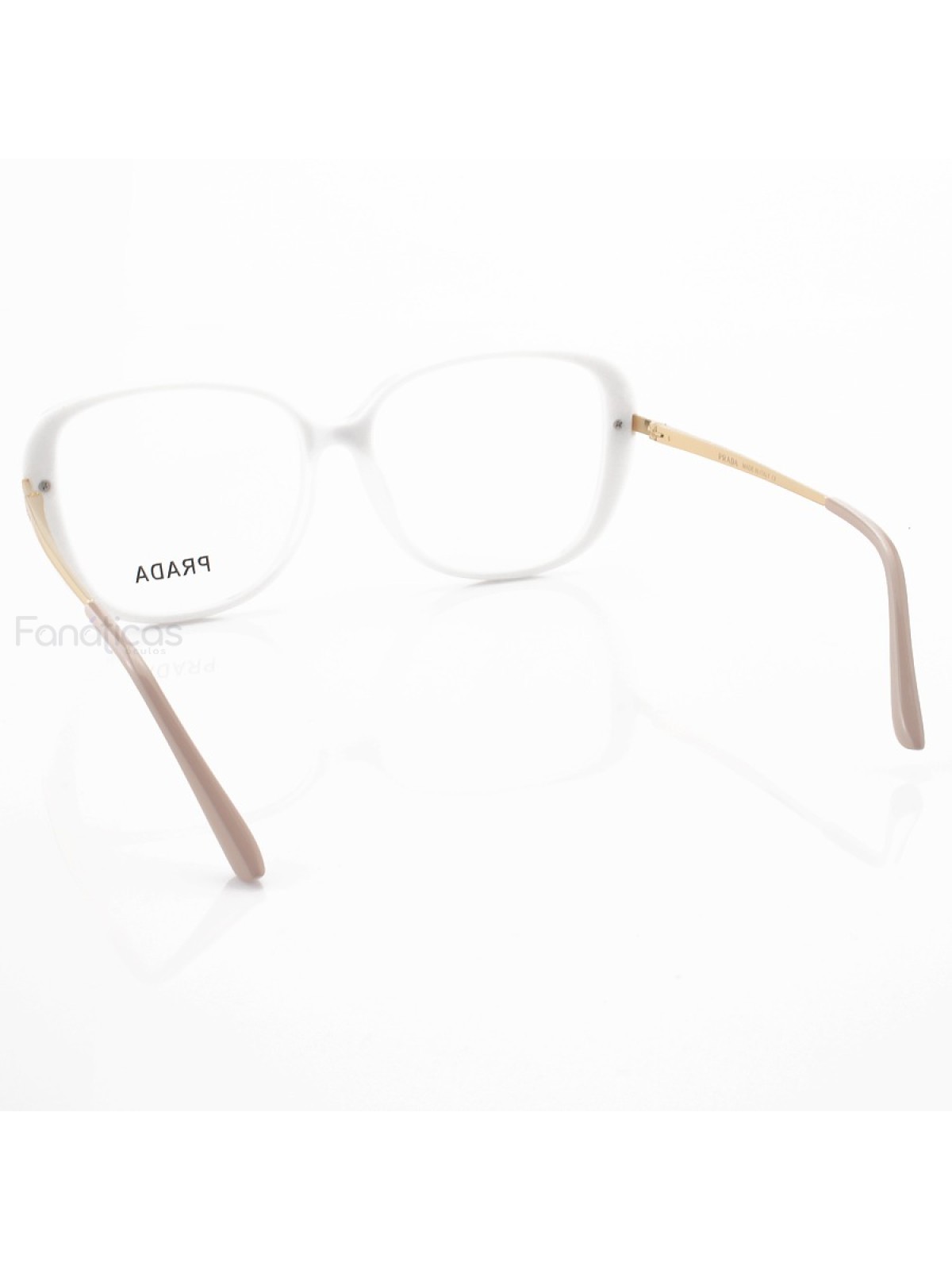 Armação de Óculos Quadrado 93312 Creme e Branco