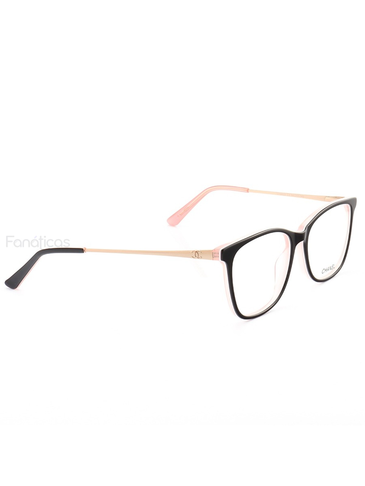 Armação de Óculos Quadrado CH6822 Preto e Rosa