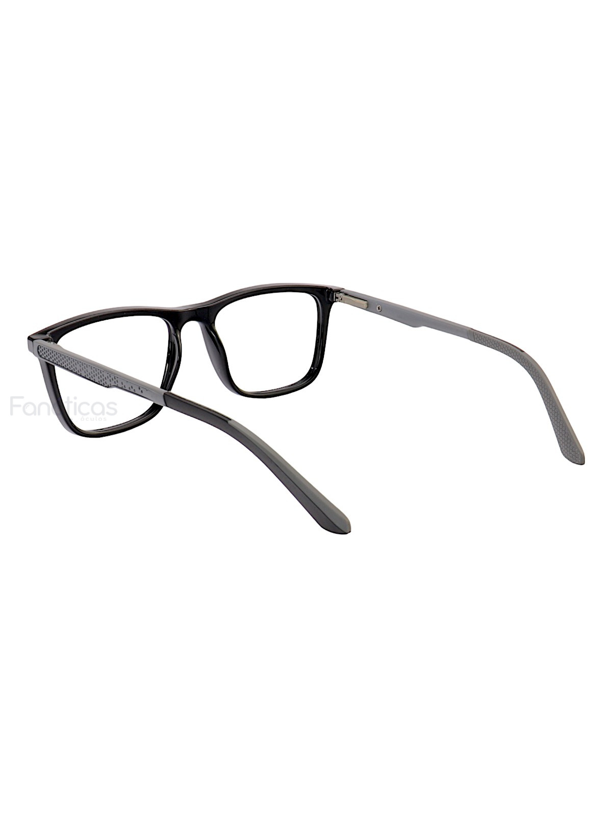 Armação de Óculos Quadrado FD99005 Preta e Cinza