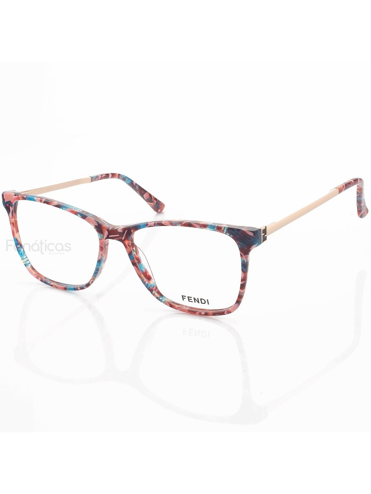 Armação de Óculos Quadrado Fendi FD6210 Colorido