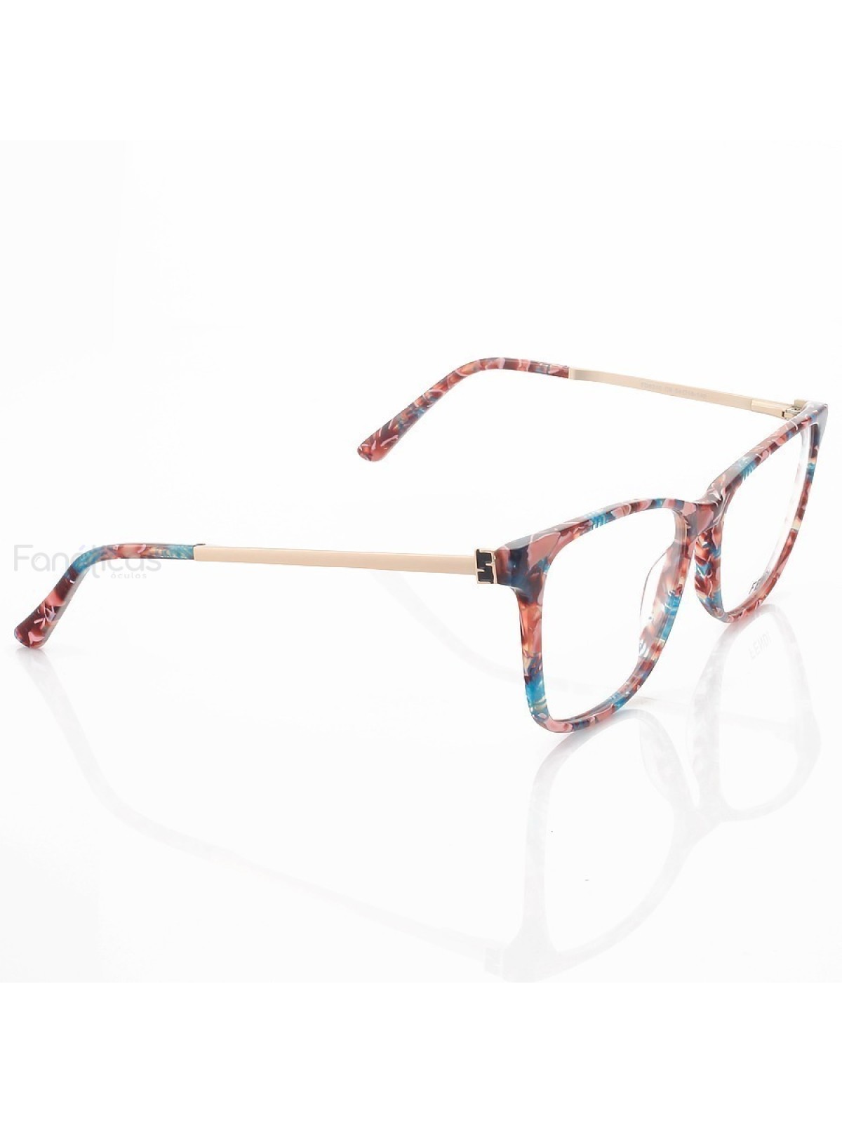Armação de Óculos Quadrado Fendi FD6210 Colorido
