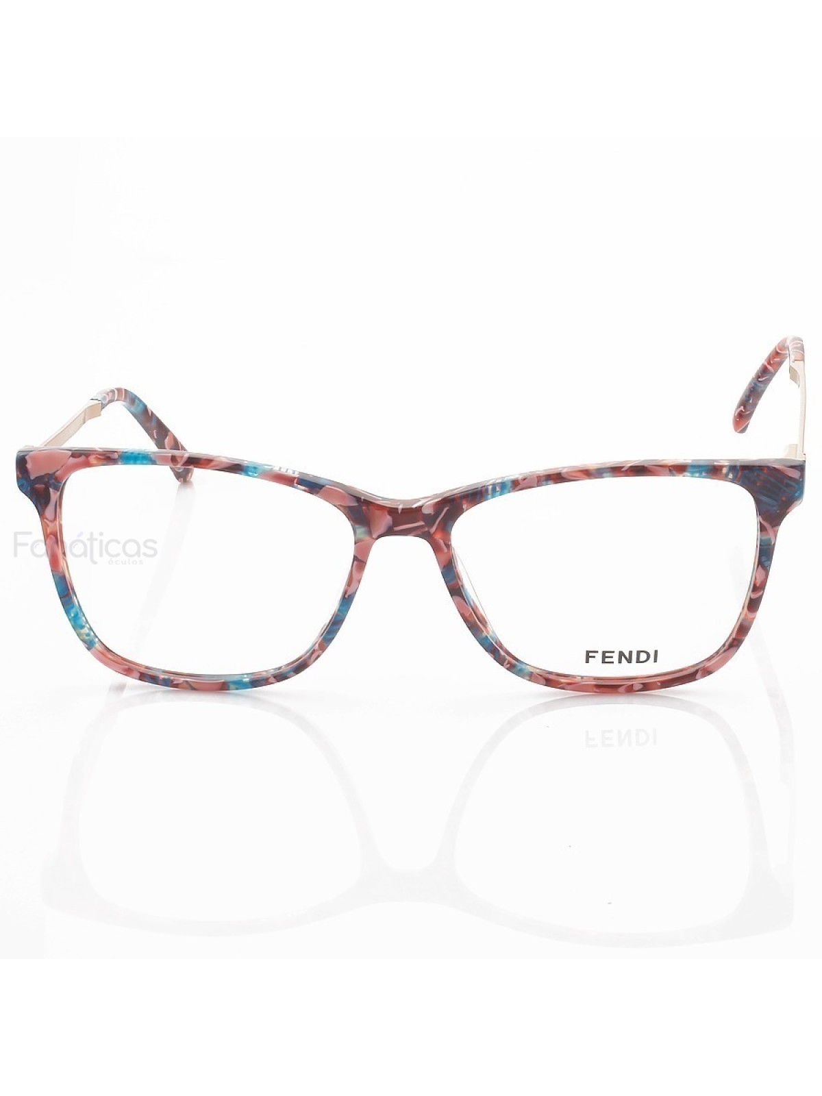 Armação de Óculos Quadrado Fendi FD6210 Colorido
