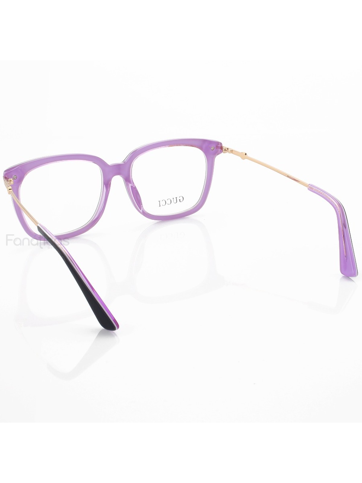 Armação de Óculos Quadrado GG01100 Preto e Roxo