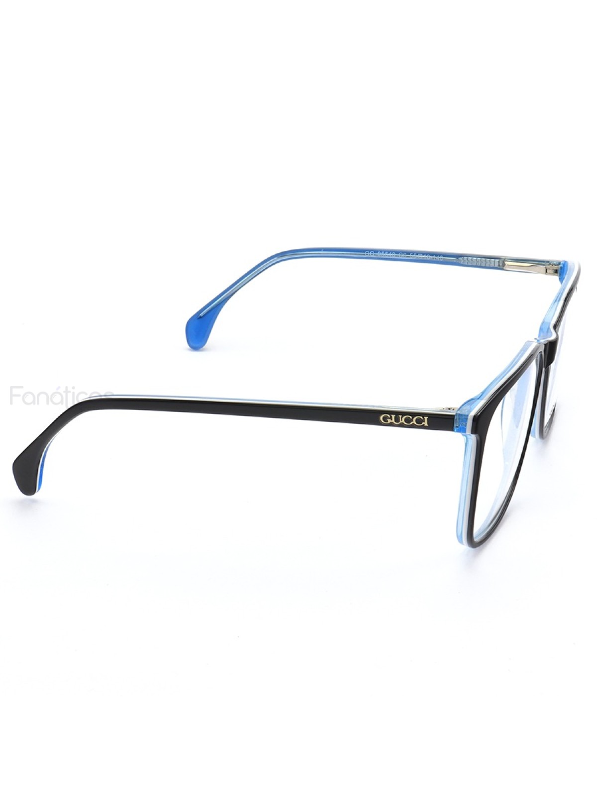 Armação de Óculos Quadrado GG05540 Preto e Azul