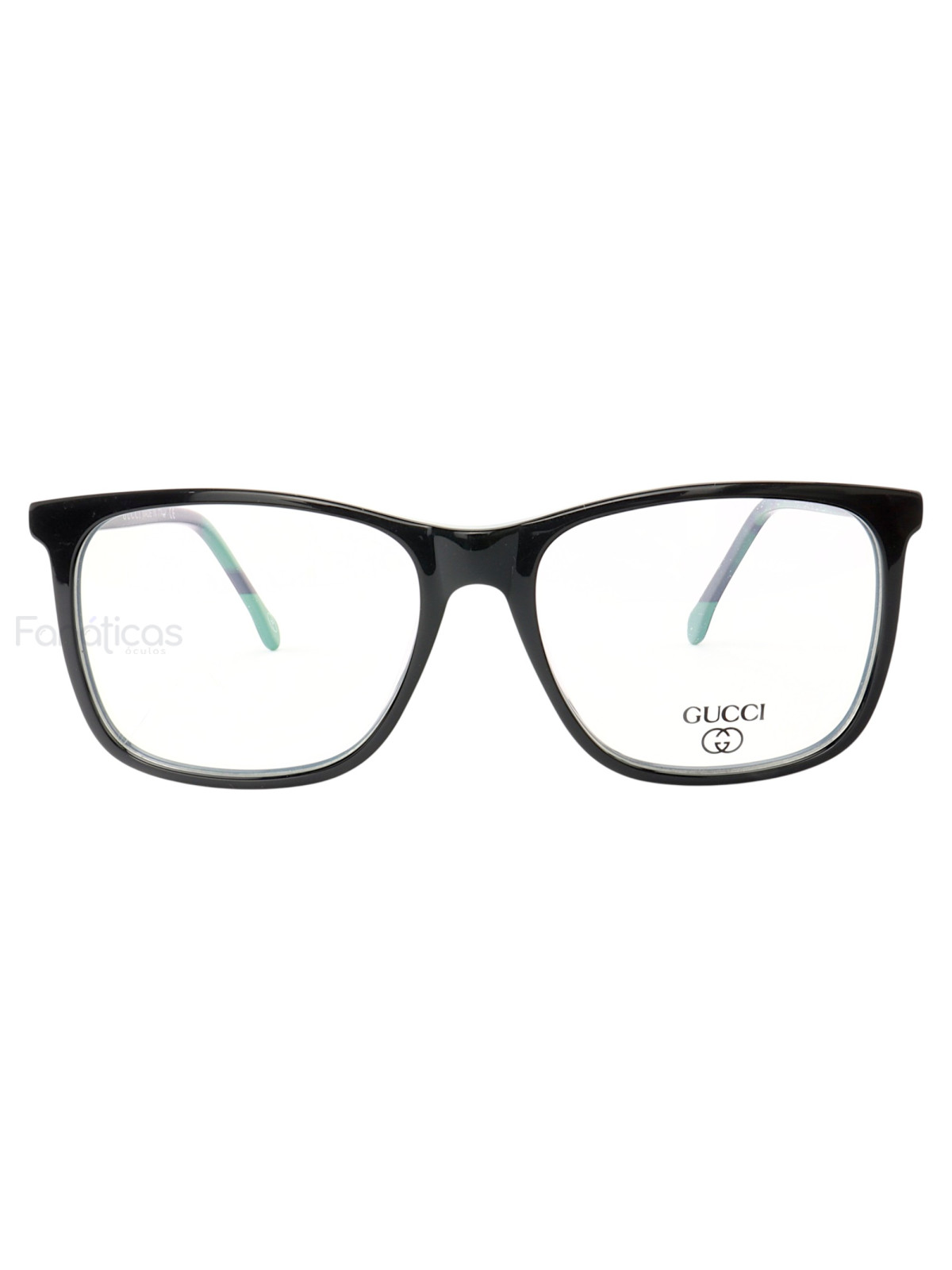 Armação de Óculos Quadrado GG05540 Preto e Cinza
