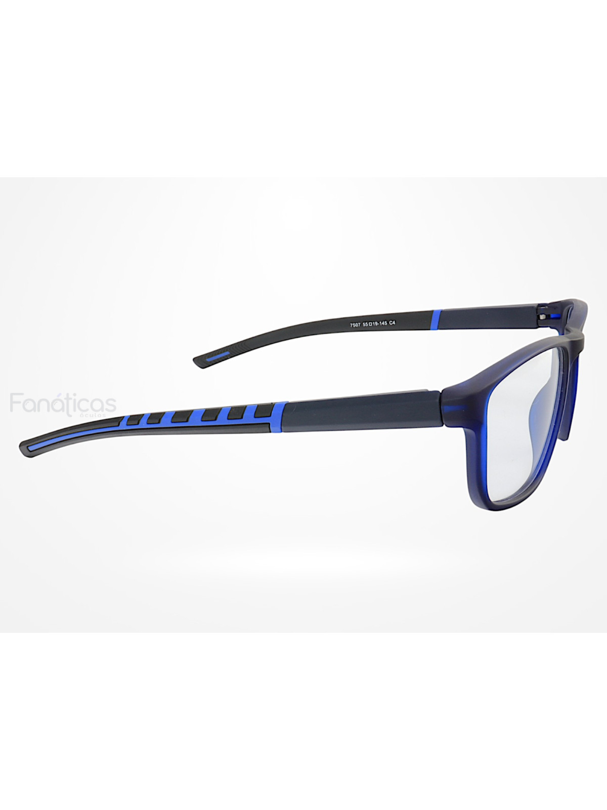 Armação de Óculos 8207 Esportivo Quadrado Azul