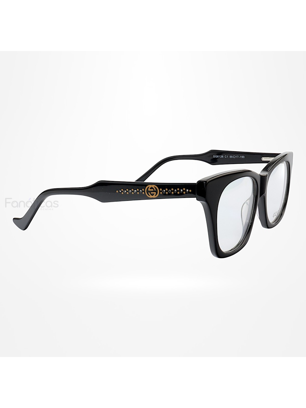 Armação de Óculos Quadrado GG6126 Preto