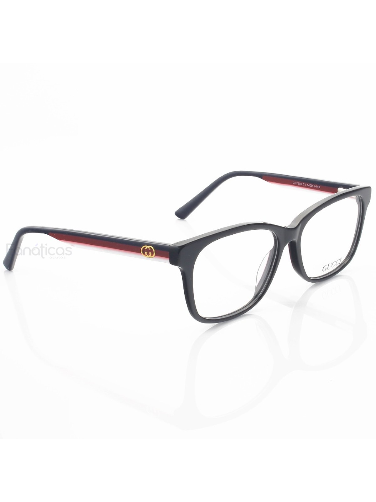Armação de Óculos Quadrado GG7208 Preto