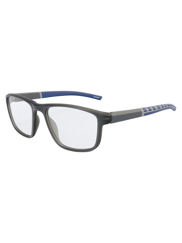 Armação de Óculos 8207 Esportivo Quadrado Cinza e Azul