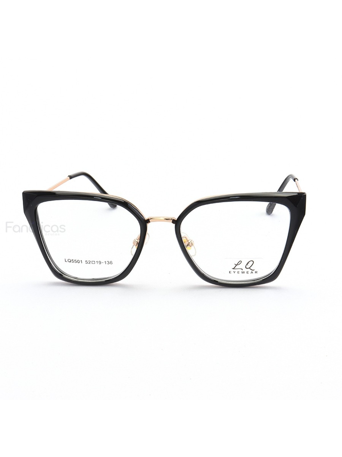 Armação de Óculos Quadrado LQ5501 Preto