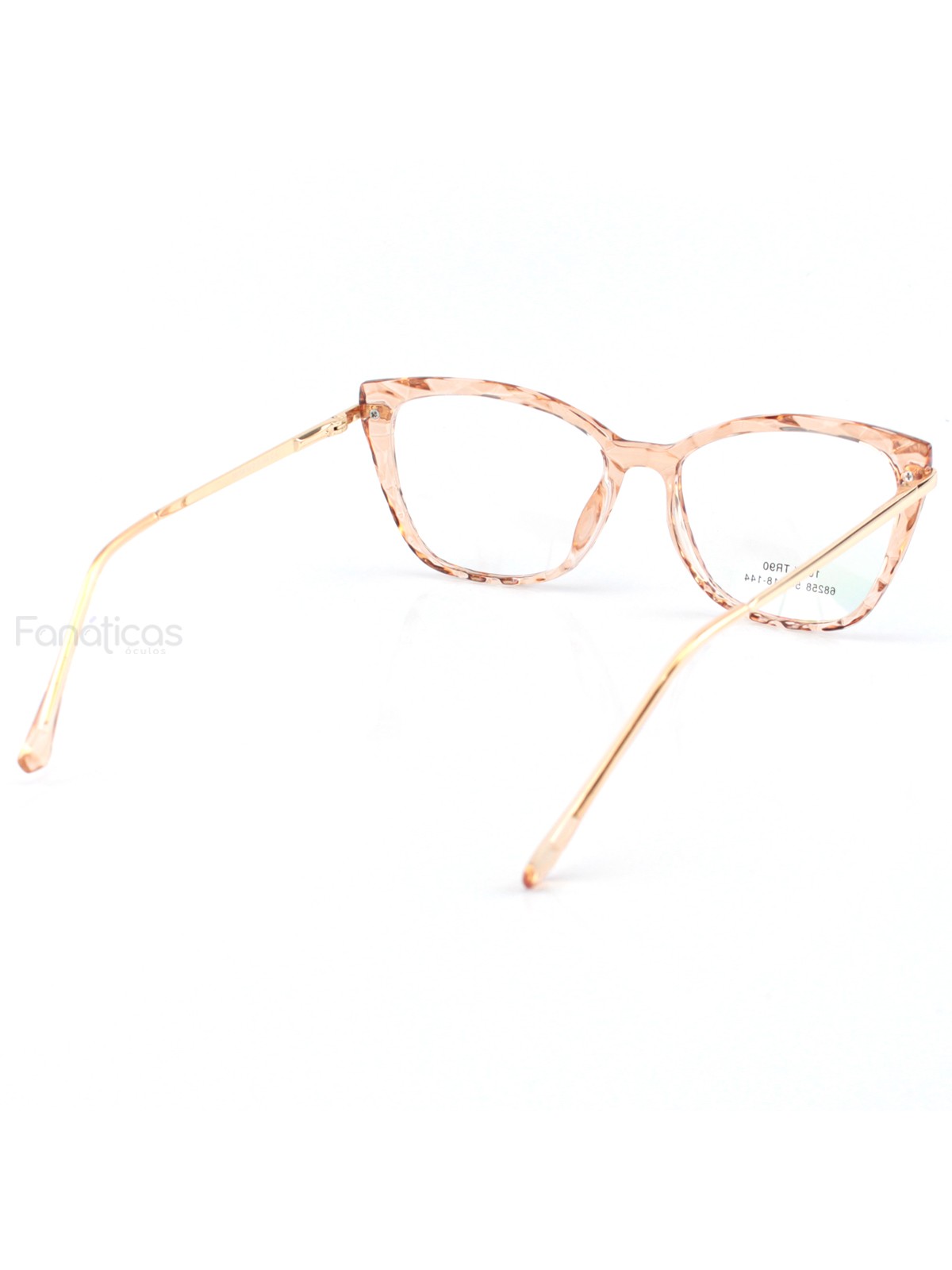 Armação de Óculos Quadrado Ohana 68258 Creme Transparente
