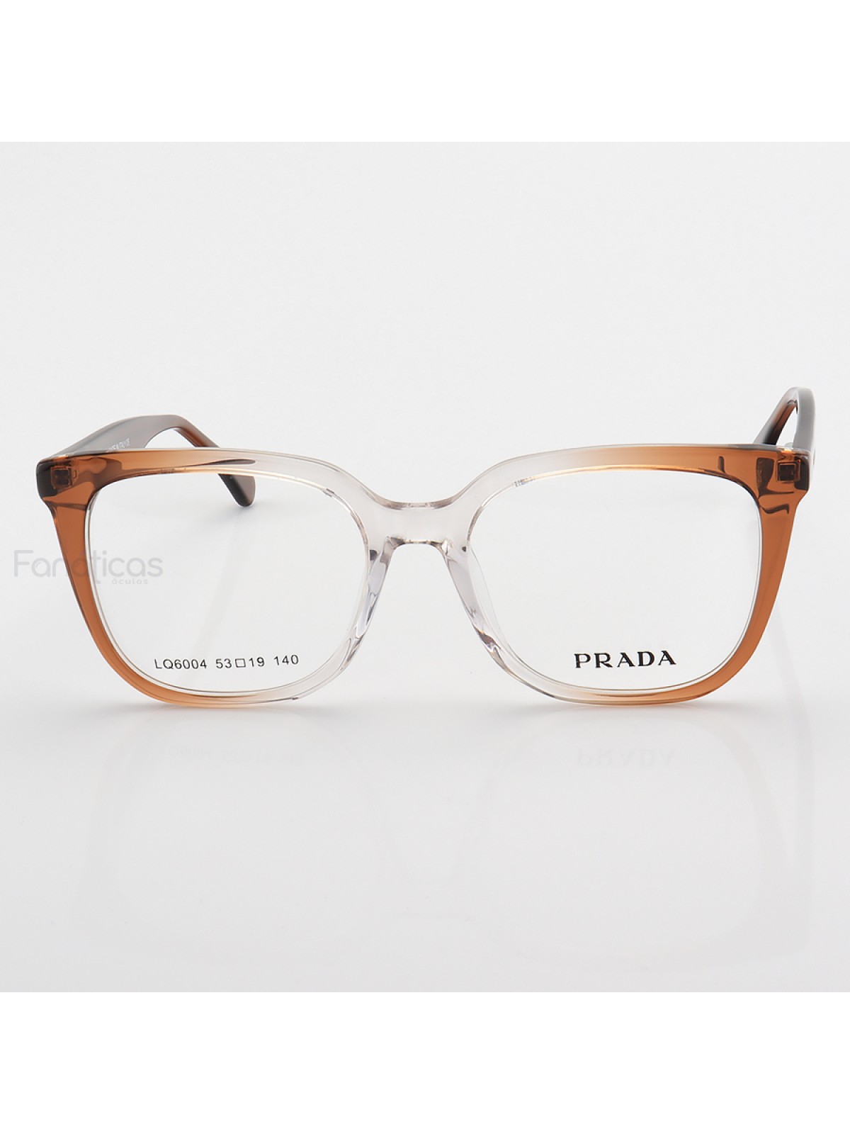 Armação de Óculos Quadrado PD6004 Degrade e Transparente