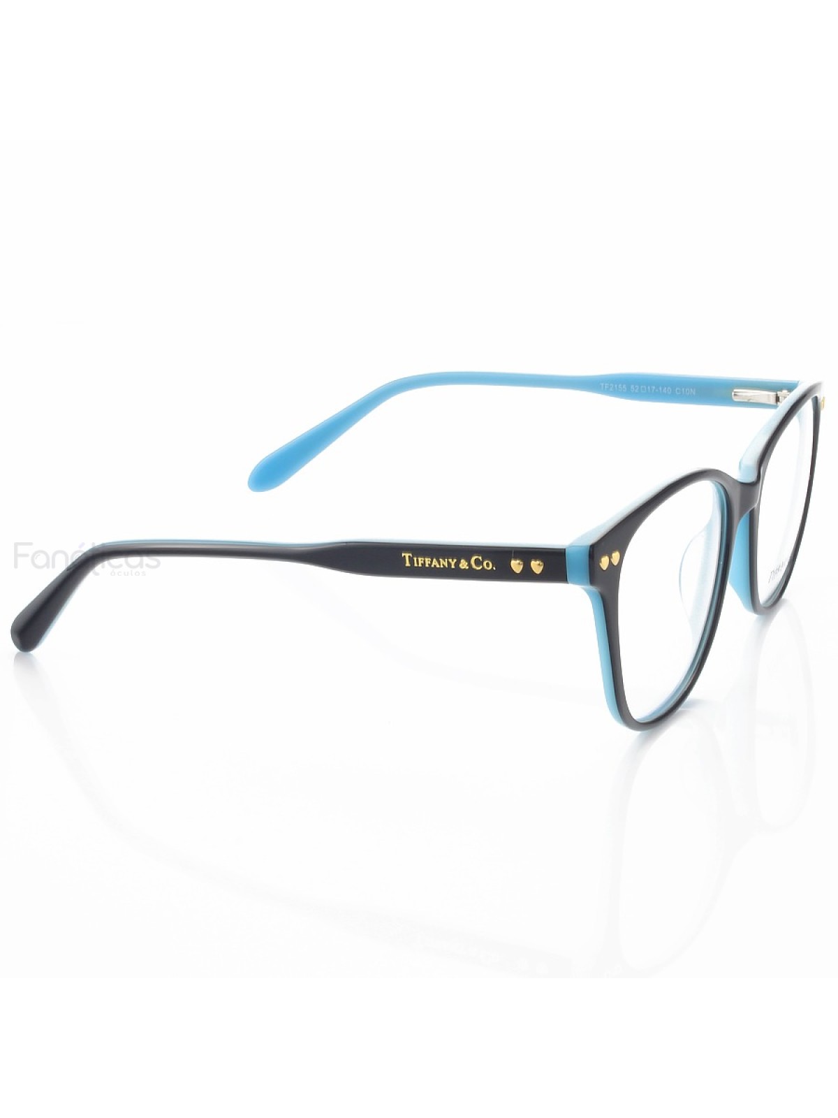 Armação de Óculos Quadrado TF2155 Preto e Azul