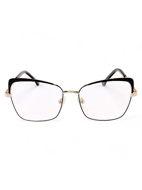 Armação de Óculos Quadrado VC8006 Preto e Dourado
