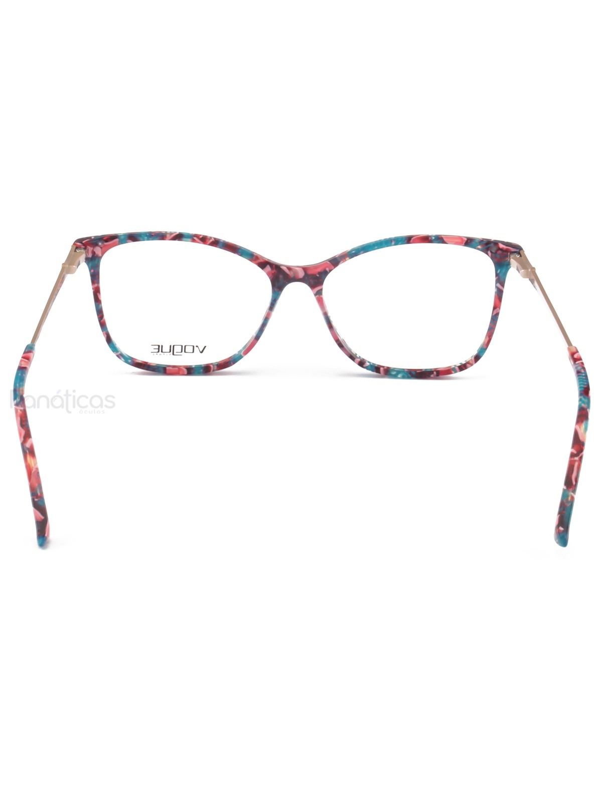 Armacao de Óculos Quadrado VO2505 Azul e Rosa Mesclado