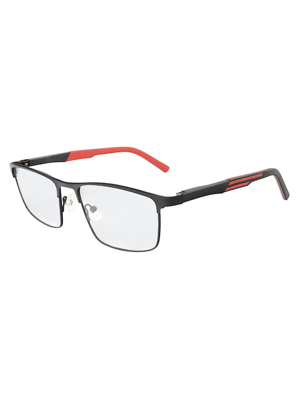 Armação de Óculos 9828 Quadrado Preto e Vermelho